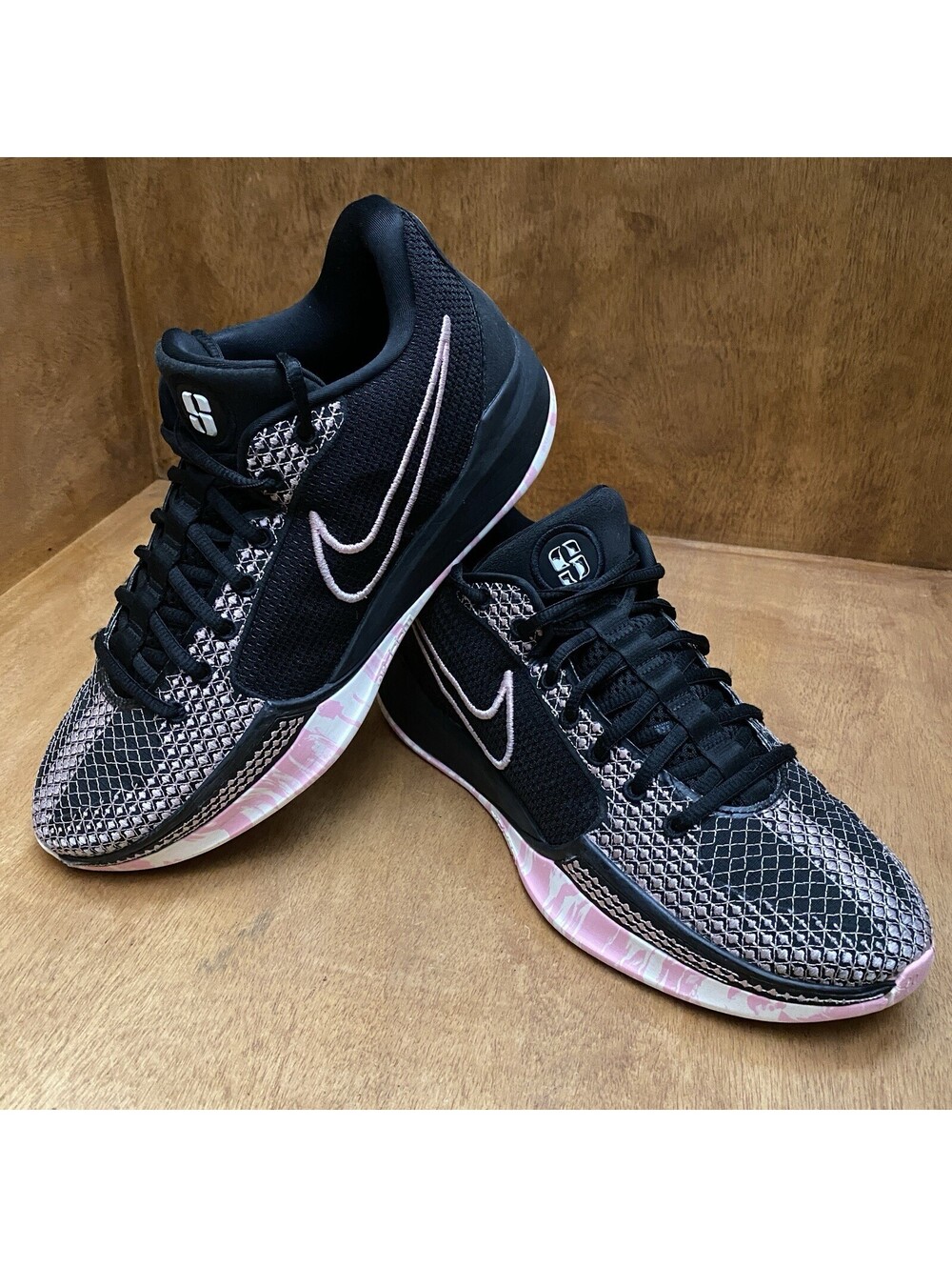 Nike Sabrina 1 By You Basketball Shoes Womens 9.5 Black Pink Sneakers FJ4036-900